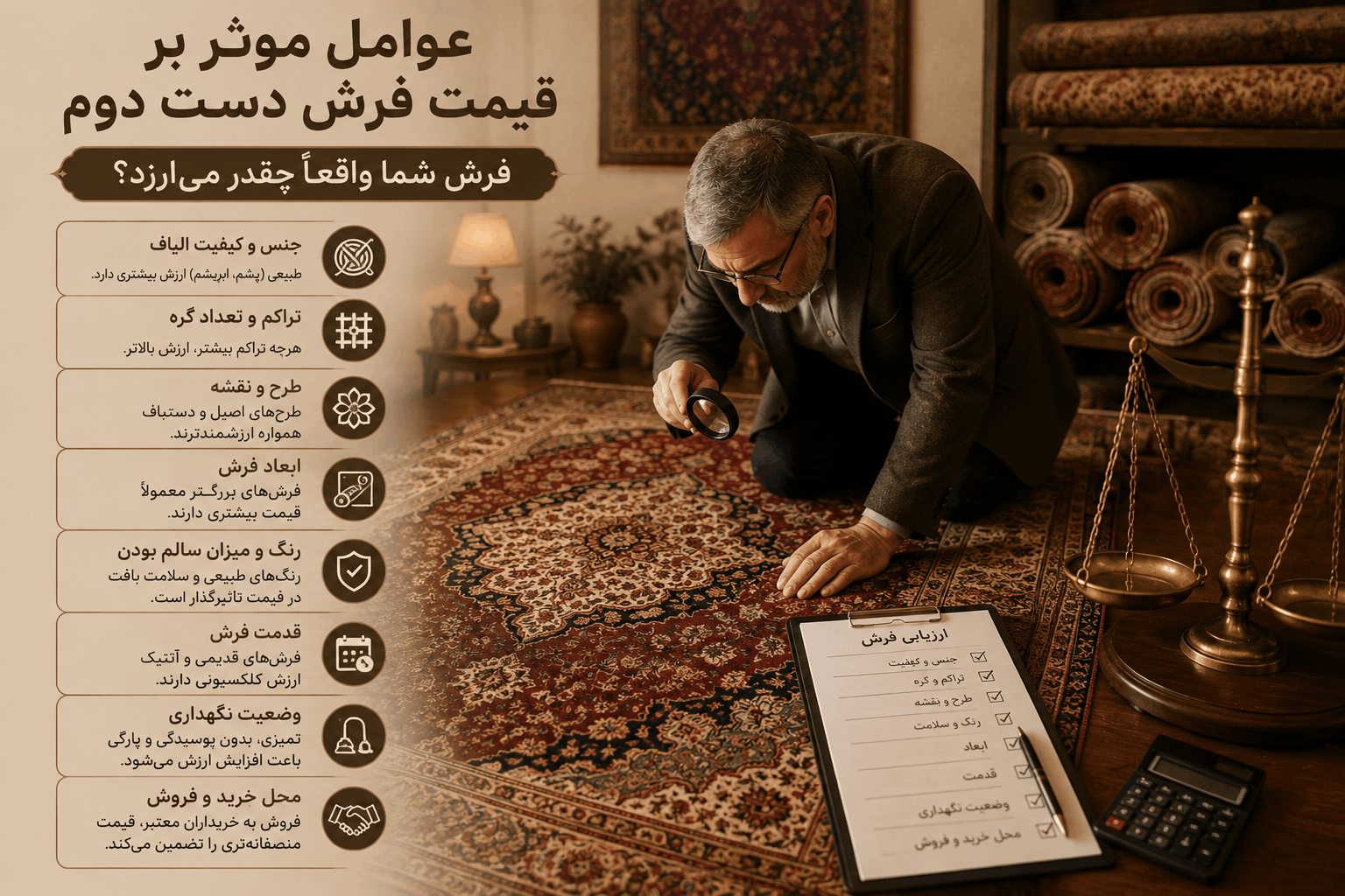 عوامل موثر بر قیمت فرش دست دوم
